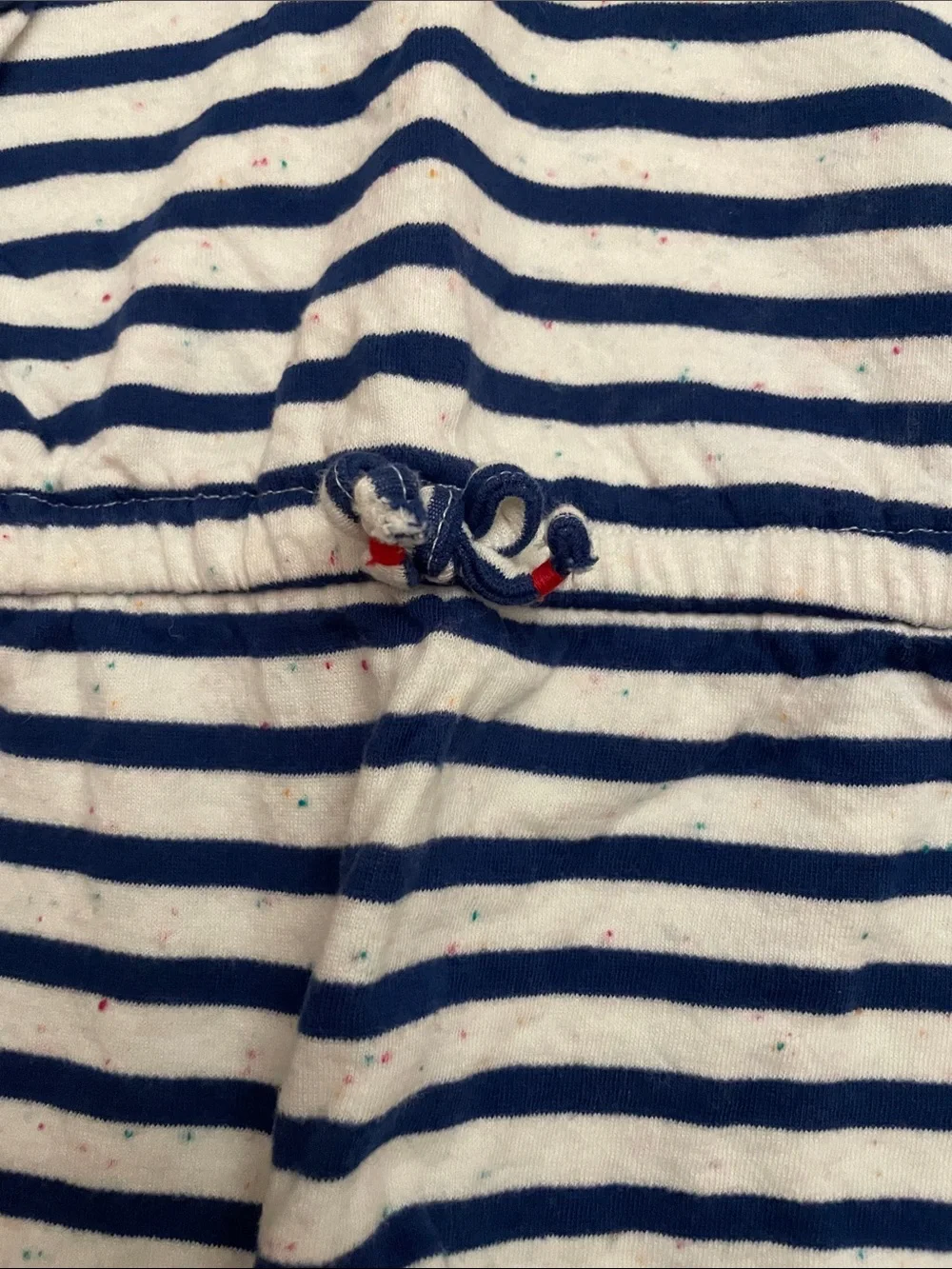Ellen DeGeneres Navy and White Striped Girls' Romper with Strawberry Patch